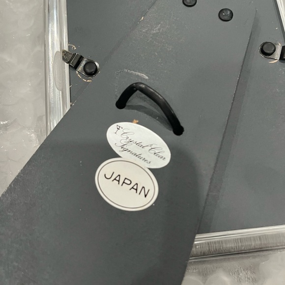 Crystal Clear Studio Glass Picture Frame 4x6 Japan VTG Clear Frosted Photo - Picture 3 of 6